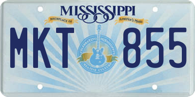 MS license plate MKT855