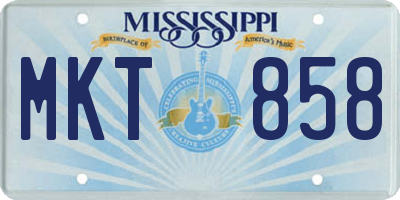MS license plate MKT858