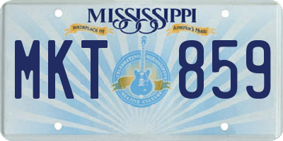 MS license plate MKT859