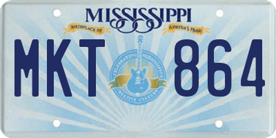 MS license plate MKT864