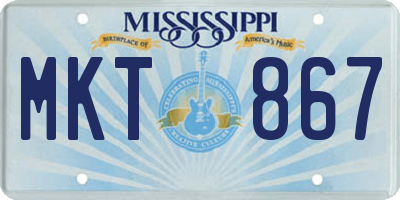 MS license plate MKT867