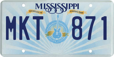 MS license plate MKT871