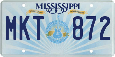 MS license plate MKT872