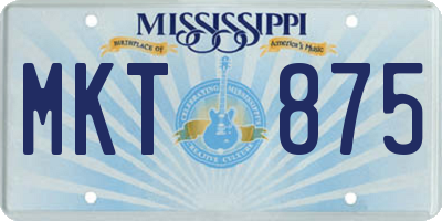MS license plate MKT875