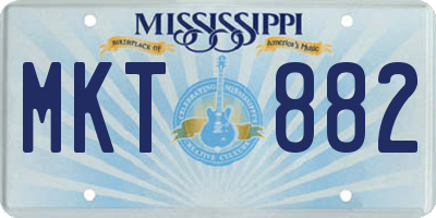 MS license plate MKT882