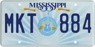 MS license plate MKT884