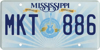 MS license plate MKT886