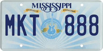 MS license plate MKT888