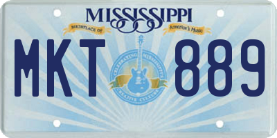 MS license plate MKT889