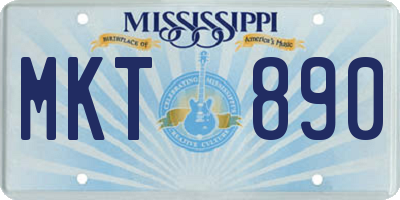 MS license plate MKT890
