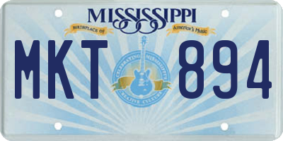 MS license plate MKT894