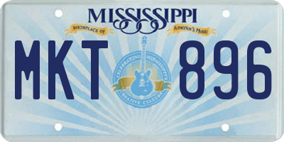 MS license plate MKT896
