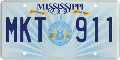MS license plate MKT911