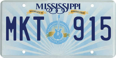 MS license plate MKT915