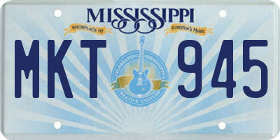 MS license plate MKT945