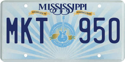 MS license plate MKT950