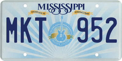 MS license plate MKT952