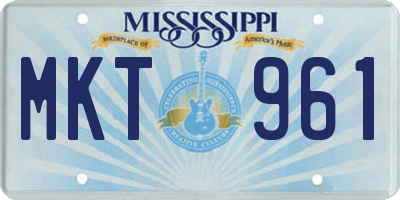 MS license plate MKT961