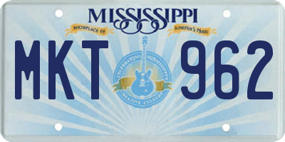 MS license plate MKT962