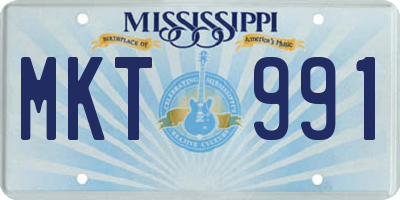 MS license plate MKT991