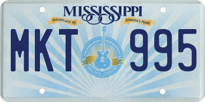 MS license plate MKT995