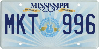 MS license plate MKT996