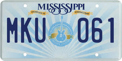 MS license plate MKU061
