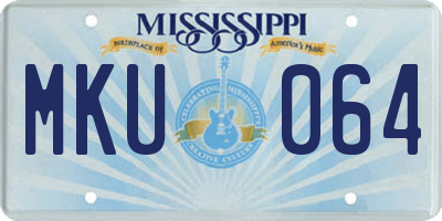 MS license plate MKU064