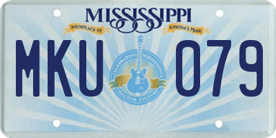 MS license plate MKU079