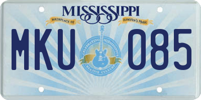 MS license plate MKU085