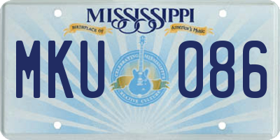 MS license plate MKU086