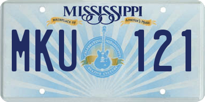 MS license plate MKU121