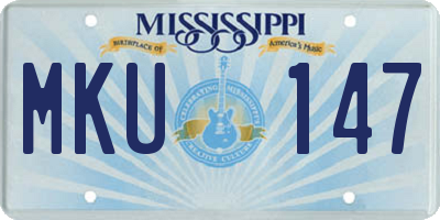 MS license plate MKU147