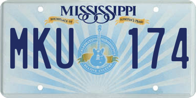 MS license plate MKU174