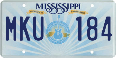 MS license plate MKU184