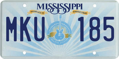 MS license plate MKU185
