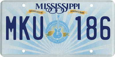 MS license plate MKU186