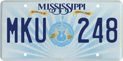 MS license plate MKU248