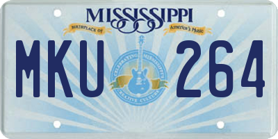 MS license plate MKU264