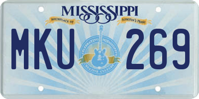 MS license plate MKU269