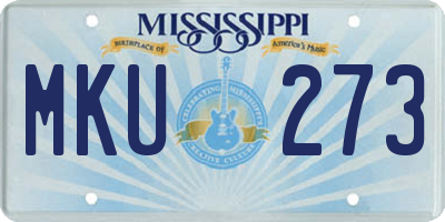 MS license plate MKU273