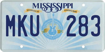 MS license plate MKU283