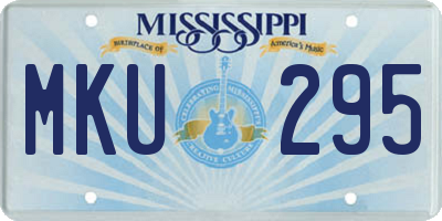 MS license plate MKU295