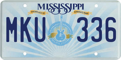 MS license plate MKU336