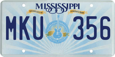 MS license plate MKU356