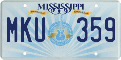 MS license plate MKU359