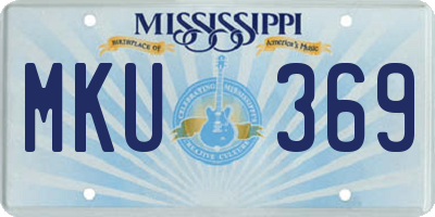 MS license plate MKU369