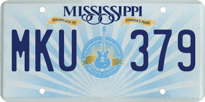 MS license plate MKU379