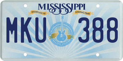 MS license plate MKU388