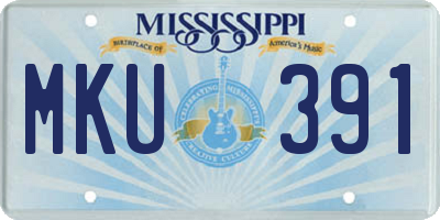 MS license plate MKU391